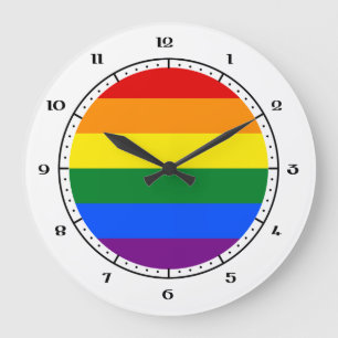 LGBT-Flaggenuhren Große Wanduhr