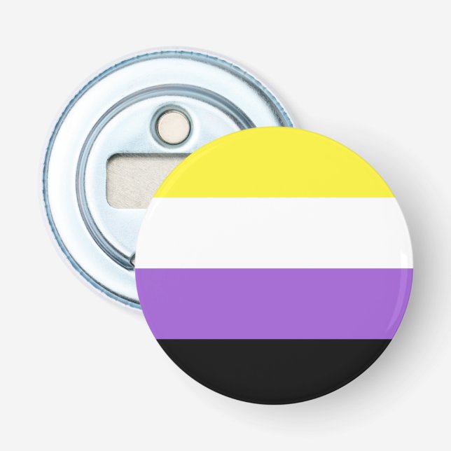 LGBT-Flaschenöffner für nichtbinäre Flag Flaschenöffner (Vorderseite)