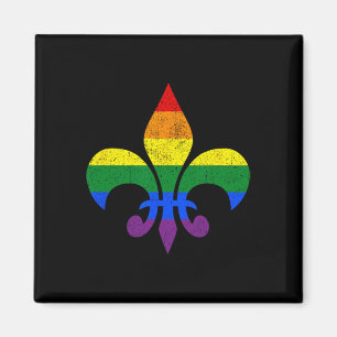 Lgbt Französische Fleur De Lis Gay Pride Monat Reg Magnet