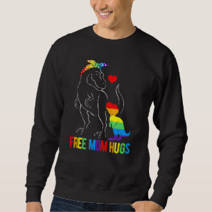 Lgbt Freie Mama Hugs Dinosaur Rex Mamasaurus Ally  Sweatshirt