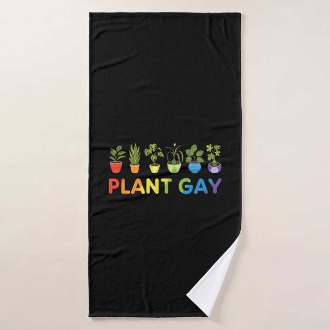 LGBT Funny Pflanze Gay Gardener Badehandtuch (Badehandtuch)