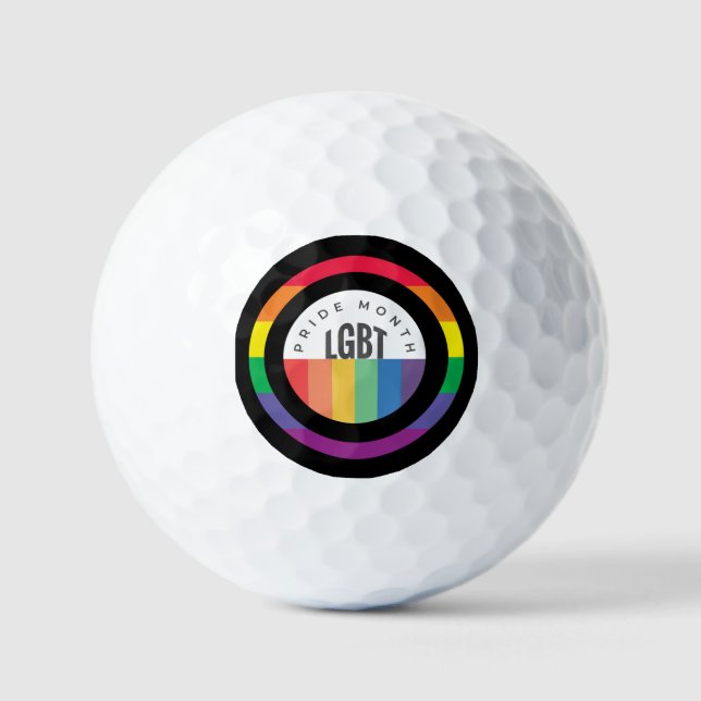LGBT für den Monat mit Regenbogenthema Golfball (Vorderseite)