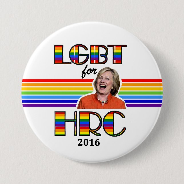 LGBT für Hillary Button (Vorderseite)