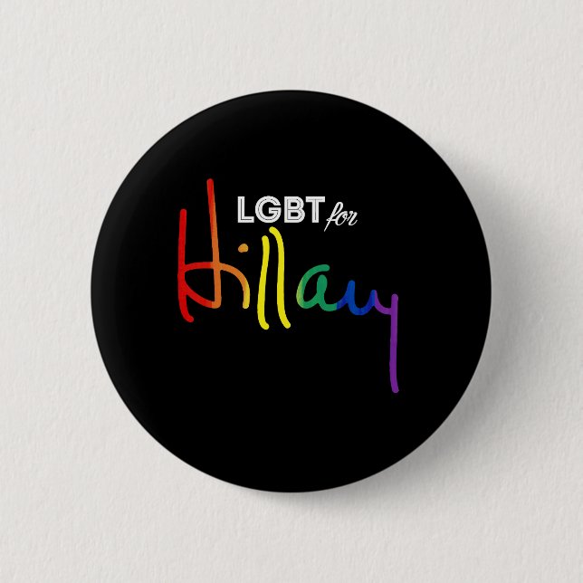 LGBT für Hillary Clinton Button (Vorderseite)