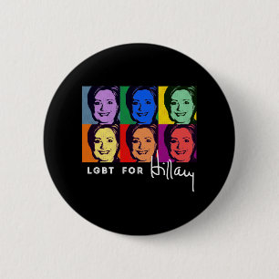 LGBT für Hillary Clinton - Pop-Kunst - .png Button