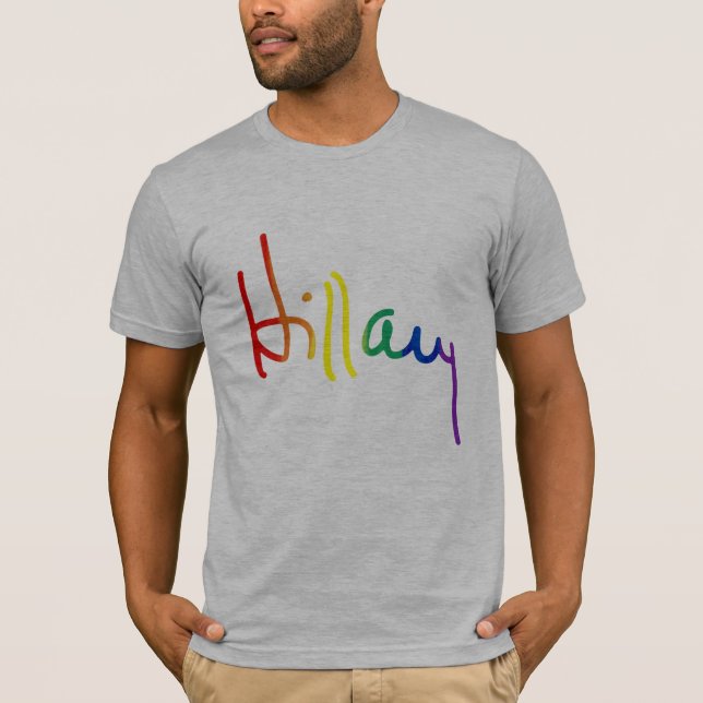 LGBT für Hillary Clinton T-Shirt (Vorderseite)