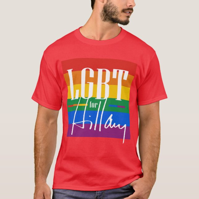 LGBT FÜR HILLARY - - .PNG T-Shirt (Vorderseite)