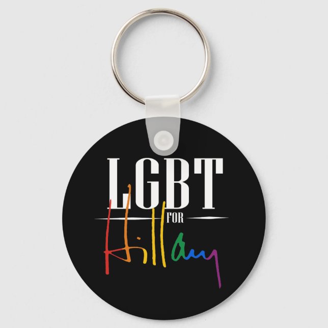 LGBT FÜR HILLARY -.pnng Schlüsselanhänger (Vorderseite)