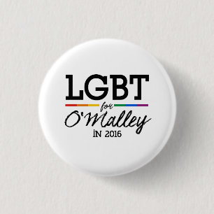 LGBT für O'Malley 2016 Button