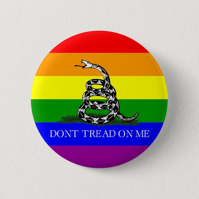 LGBT Gadsden Button (Vorderseite)