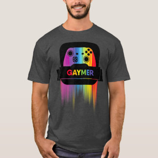 LGBT Gamer Gaymer T Gay Pride Rainbow Gamepad T-Shirt