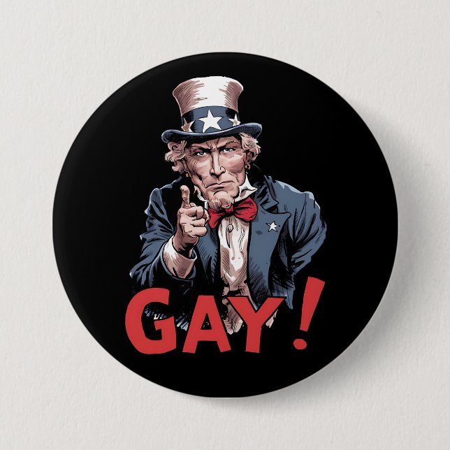 LGBT Gay Ally Pride Monat Funny Button (Vorderseite)