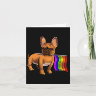 Lgbt Gay French Bulldog Gay Dog Paw Lgbt Pride Karte