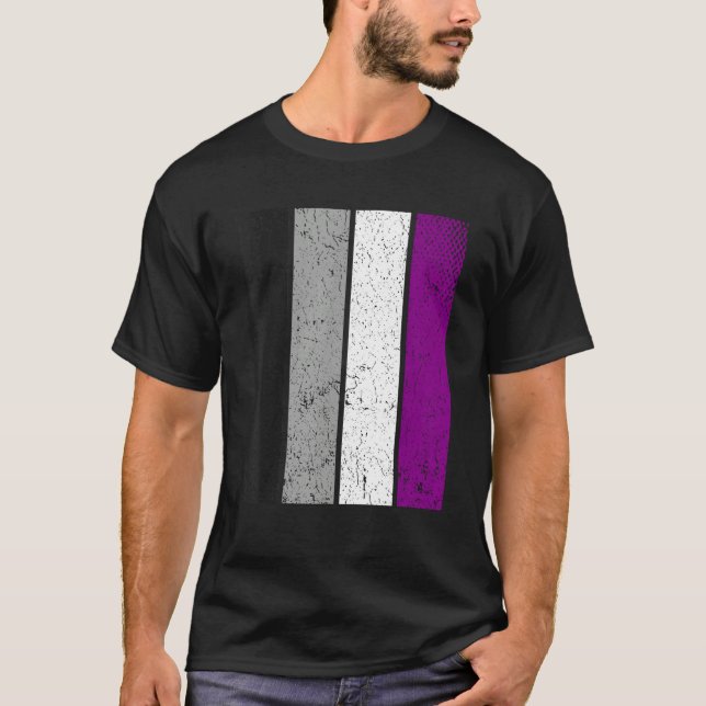 LGBT Gay Lesbian Pride Support LGBTQ Flag Asexual T-Shirt (Vorderseite)