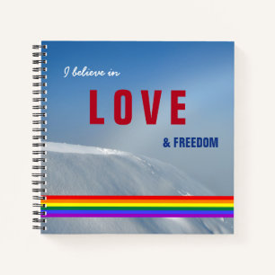 LGBT Gay Liebe and Freedom Winter Foto Notizbuch