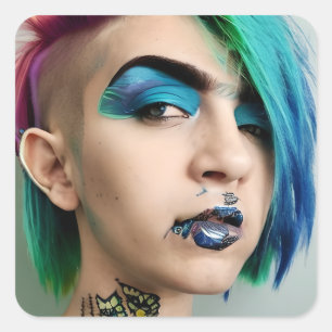 LGBT Gay oder Trans Man Quadratischer Aufkleber