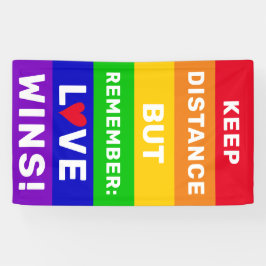 LGBT Gay Pride 2020 behalt Entfernung, Liebe gewin Banner