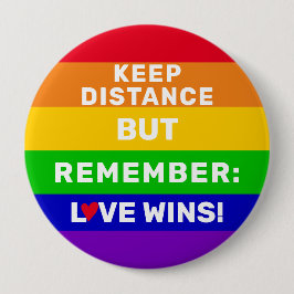 LGBT Gay Pride 2020 Liebe mit Regenbogenflagge gew Button