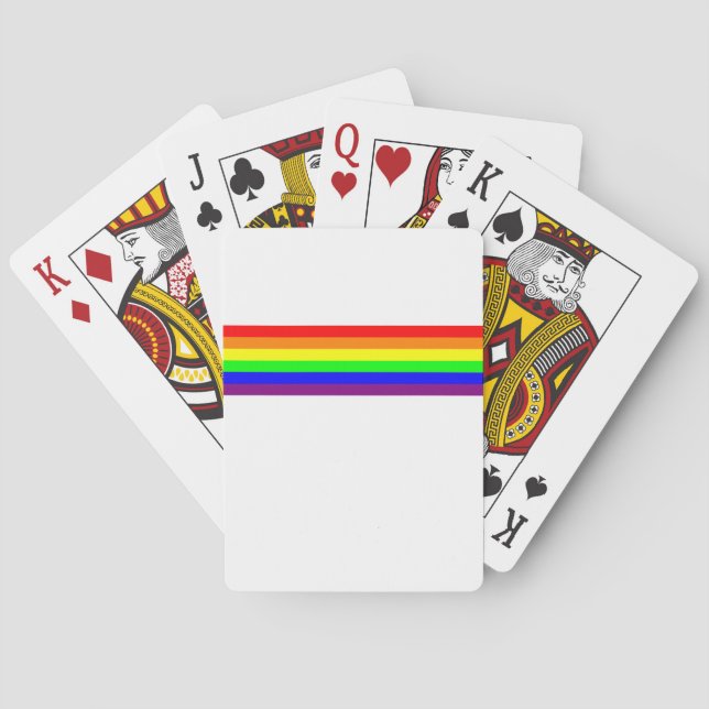 LGBT-Gay Pride Basic 6-Farbreglerbogen Spielkarten (Rückseite)