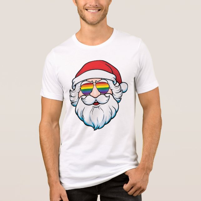 LGBT Gay Pride Cool Trendy Weihnachten Tri-Blend Shirt (Vorderseite)