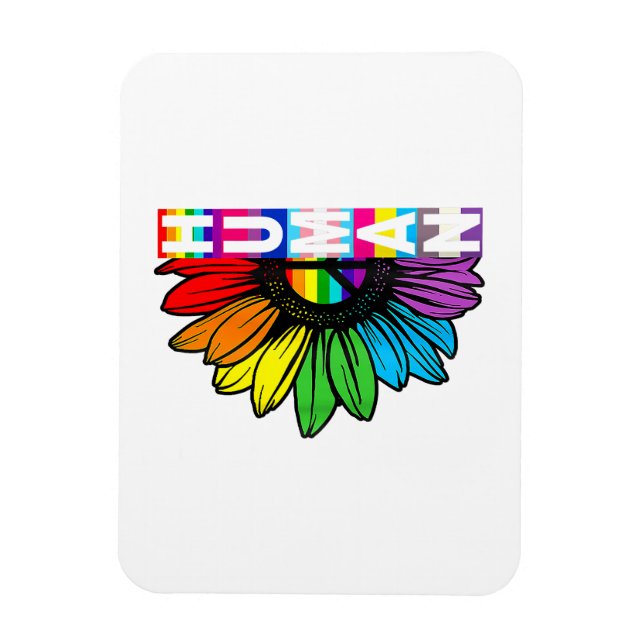 LGBT-Gay Pride der menschlichen Sonnenblume, LGBT Magnet (Vertikal)