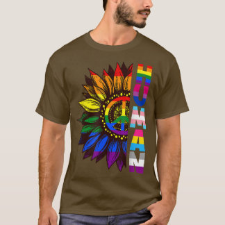 LGBT-Gay Pride der menschlichen Sonnenblume, LGBT T-Shirt