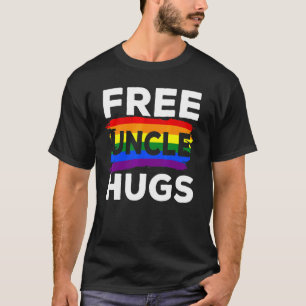 LGBT Gay Pride Free Onkel Hugs Matching Support Sq T-Shirt