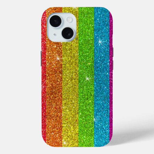 LGBT Gay Pride Glam Glitzer Sparkle Metallic Chic Case-Mate iPhone Hülle (Rückseite)