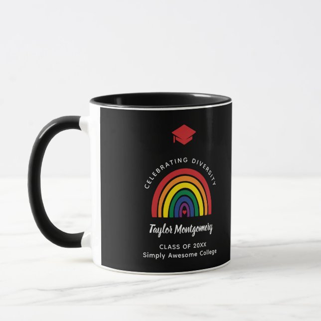 LGBT Gay Pride Jahr Uni Diversity Tasse (Links)