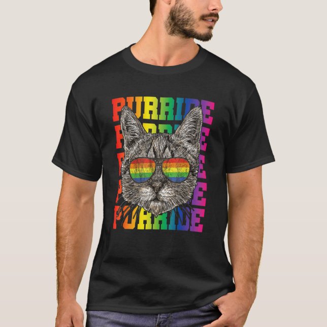 LGBT Gay Pride Katzenjacke LGBTQ Männer Frauen 1 T-Shirt (Vorderseite)