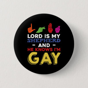 LGBT Gay Pride Monat Bekanntheit ASL Signsprache Button