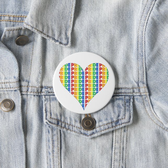 LGBT Gay Pride Monat Feier Rainbow Herz Button (Beispiel)