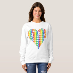 LGBT Gay Pride Monat Feier Rainbow Herz Sweatshirt