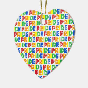LGBT Gay Pride Monat Feier Regenbogen Buchstaben Keramik Ornament