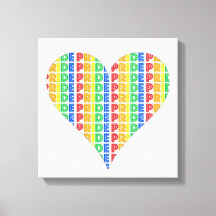 LGBT Gay Pride Monat Feier Regenbogen Buchstaben Leinwanddruck