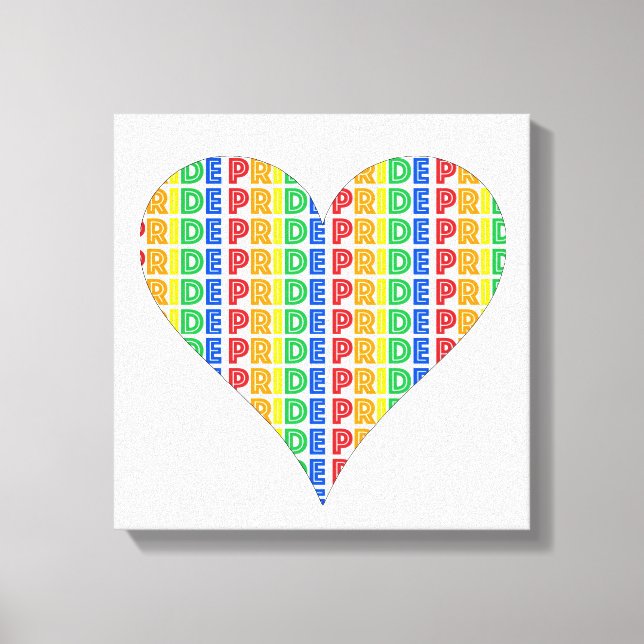 LGBT Gay Pride Monat Feier Regenbogen Buchstaben Leinwanddruck (Vorderseite)