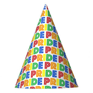 LGBT Gay Pride Monat Feier Regenbogen Buchstaben Partyhütchen
