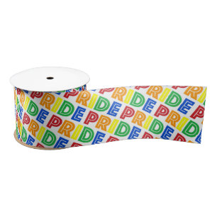 LGBT Gay Pride Monat Feier Regenbogen Buchstaben Satinband