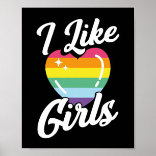 LGBT Gay Pride Monat I like Girls Poster