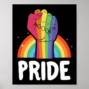 LGBT Gay Pride Monat Regenbogenfalte Poster