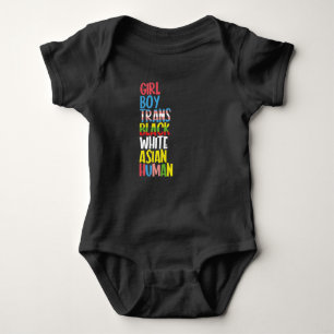 LGBT Gay Pride Monat Trans Schwarz-weiß Asien Baby Strampler