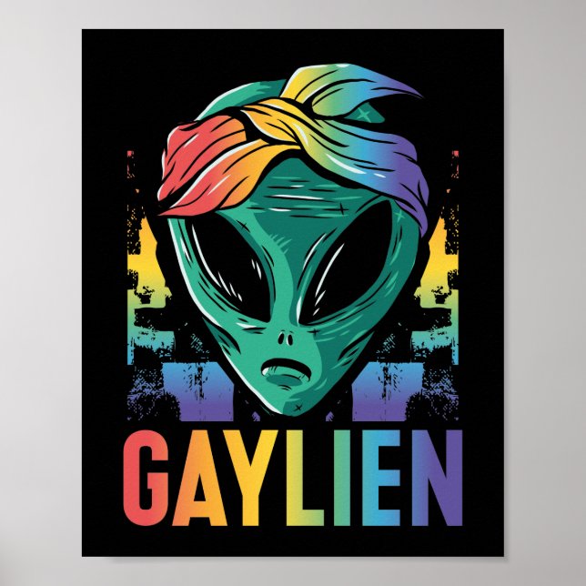 LGBT Gay Pride Month Gaylien Poster (Vorne)
