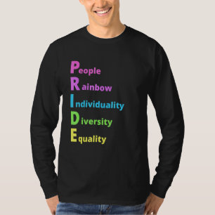 LGbt Gay Pride Month Rainbow Schriftart Equality T-Shirt