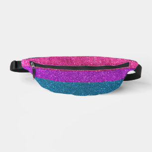 LGBT Gay Pride Pink und Blue Glitzer Glam Luxury Bauchtasche