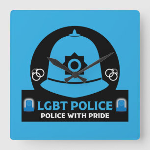 LGBT+ Gay Pride Quadratische Wanduhr