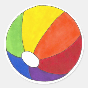 LGBT Gay Pride Rainbow Beach Ball Sommerspass Runder Aufkleber
