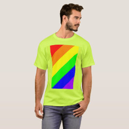 LGBT Gay Pride Rainbow Colour Safety T - Shirt