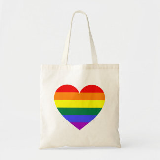 LGBT Gay Pride Rainbow Heart Tragetasche