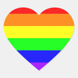 LGBT Gay Pride Rainbow Heftaufkleber Herz-Aufkleber