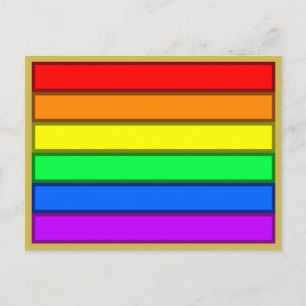 LGBT Gay Pride Rainbow Jewel Colors Postkarte